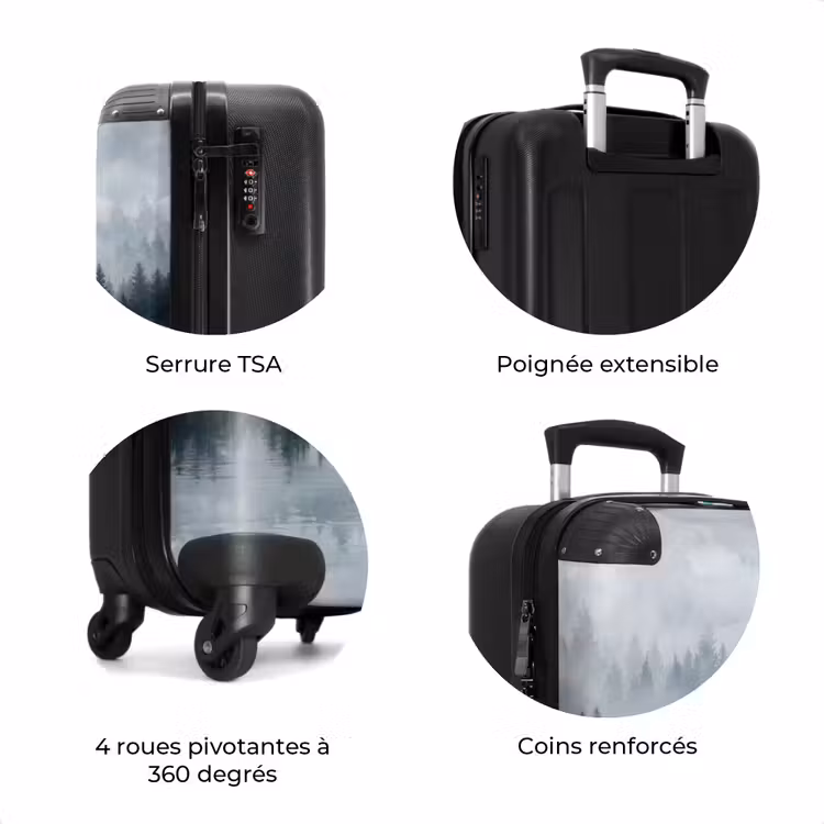 Valise - Forêt - Lac - Brouillard - Nature - Gris — 8