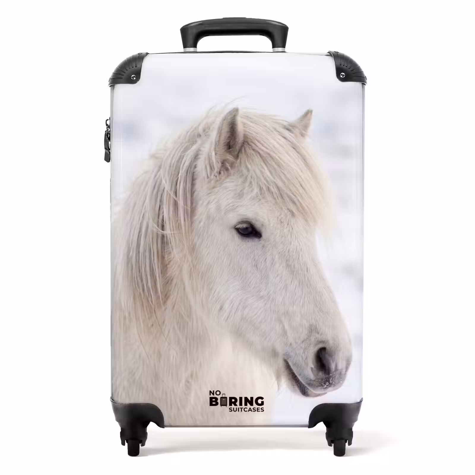 Valise - Cheval - Tête - Hiver - Animaux - Blanc — 1