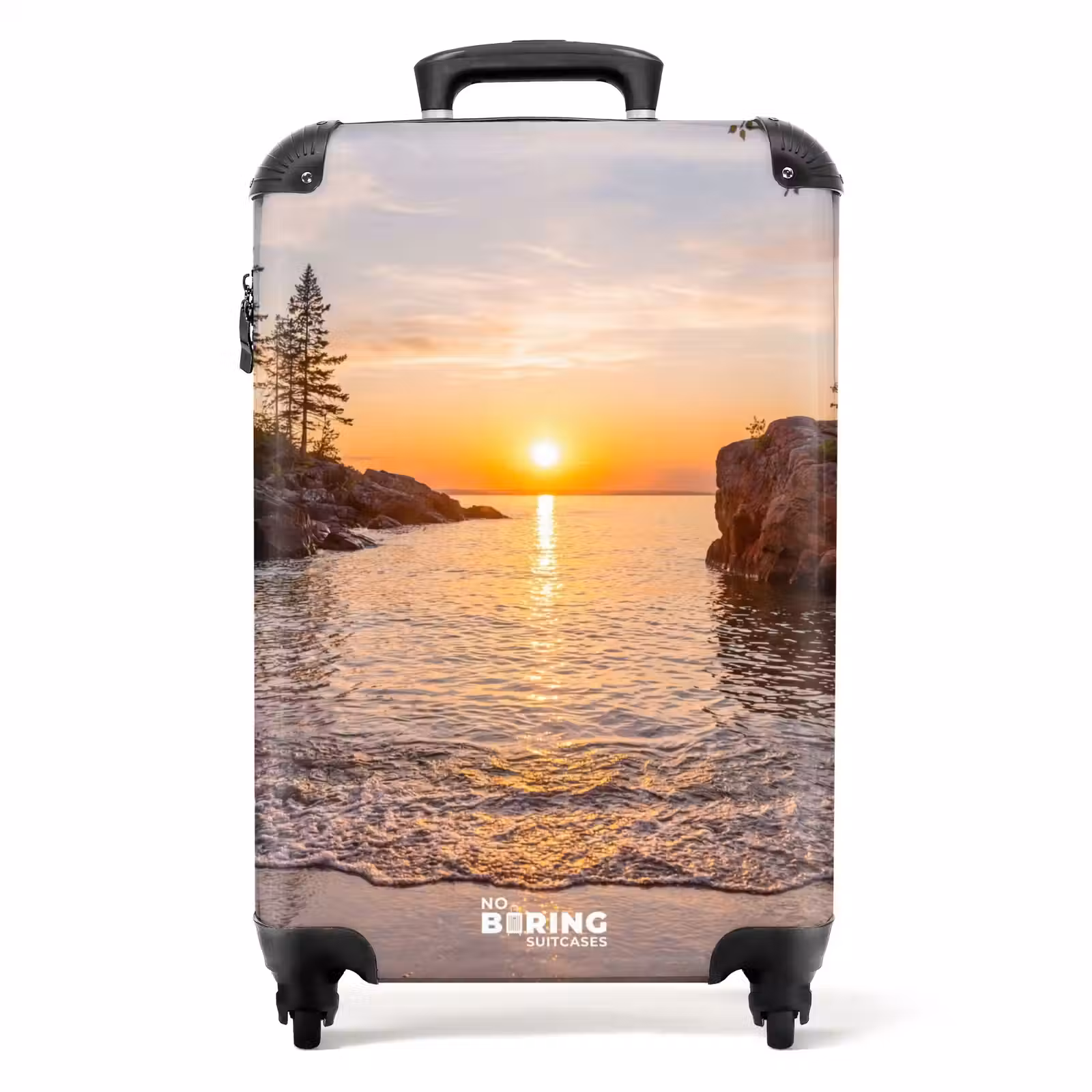 Valise - Coucher de soleil - Côte - Eau - Nature - Orange — 1