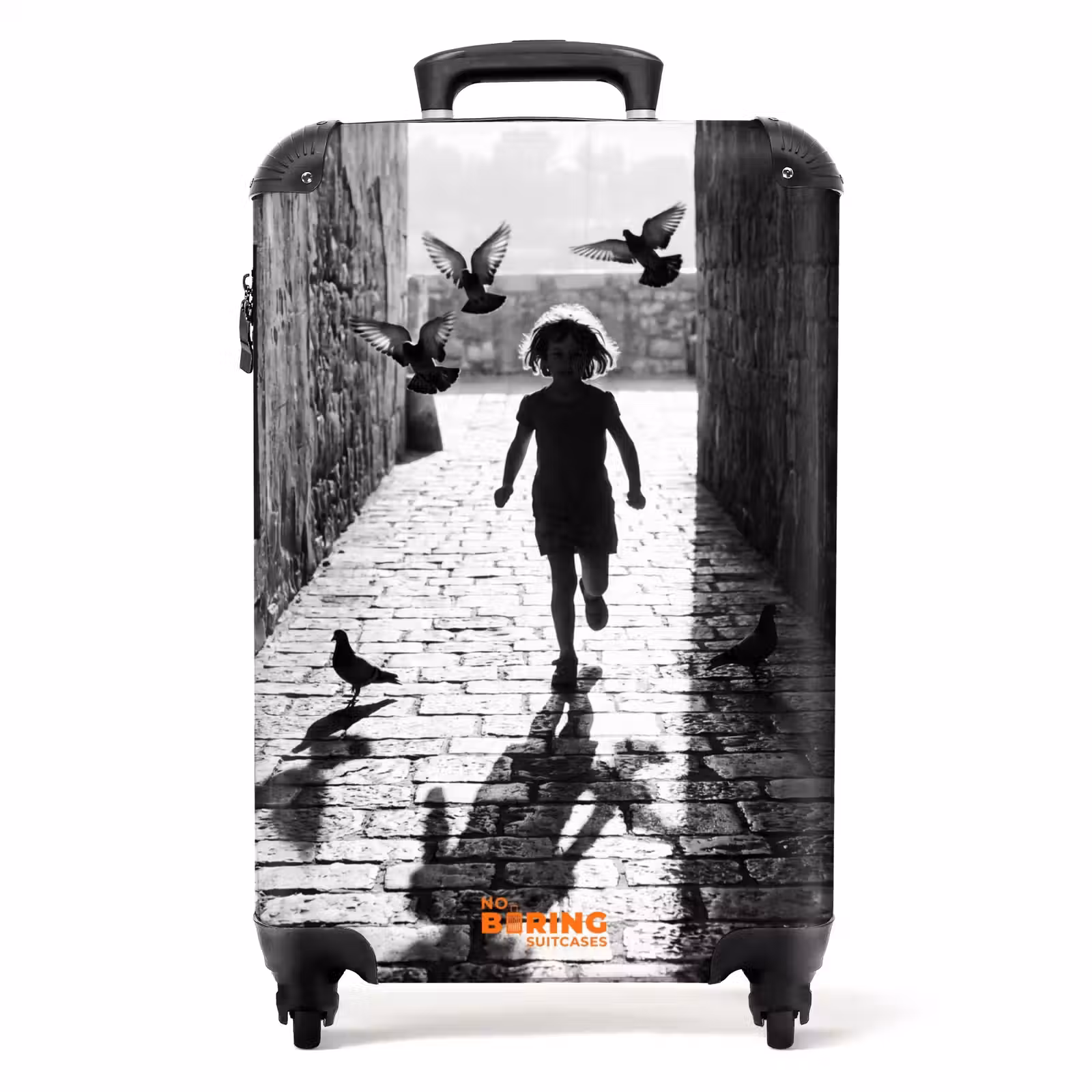 Valise - Enfant - Oiseau - Rue - Noir et blanc - Jeux — 1