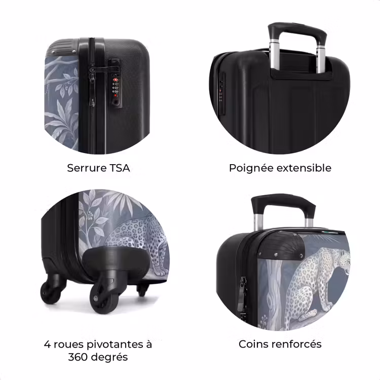 Valise - Animaux - Jungle - Illustration - Arbres - Bleu — 8