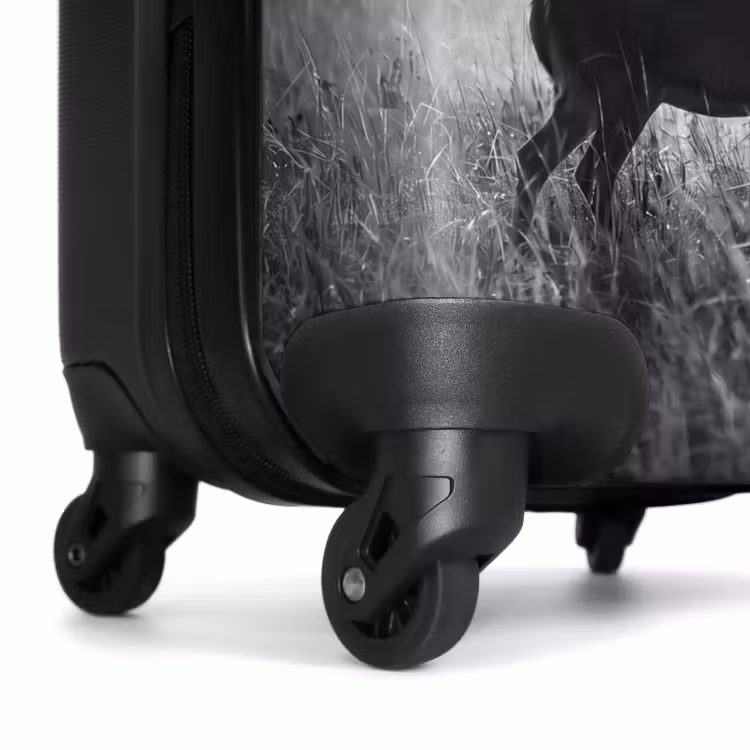Valise - Cerf - Forêt - Rayons de soleil - Noir et blanc - Nature — 7