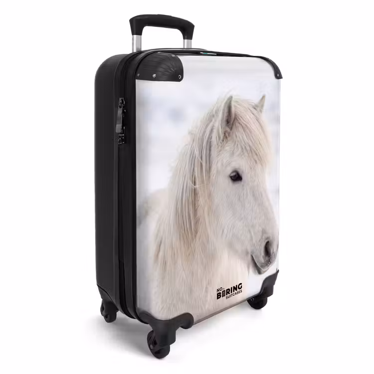 Valise - Cheval - Tête - Hiver - Animaux - Blanc — 2