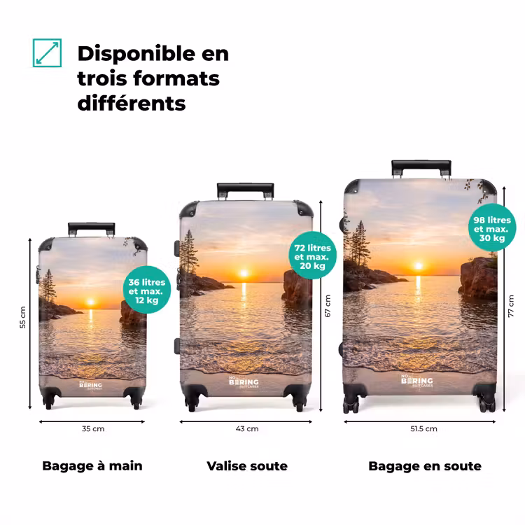 Valise - Coucher de soleil - Côte - Eau - Nature - Orange — 3