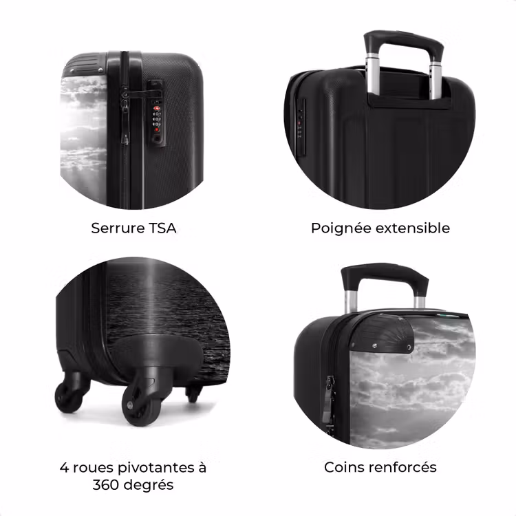 Valise - Eau - Bateau - Ciel - Nature - Noir et blanc — 8