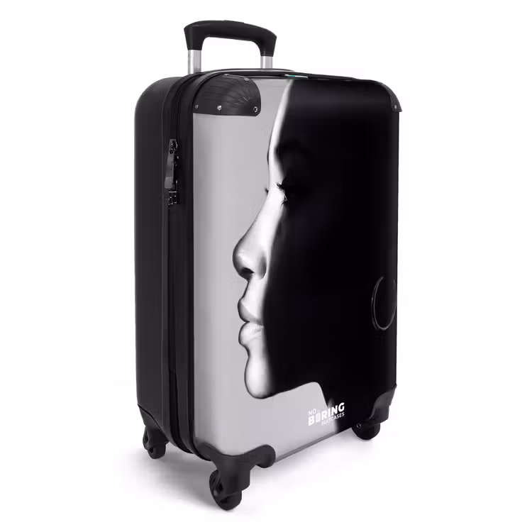 Valise - Femme - Profil - Personnes - Noir et blanc — 2