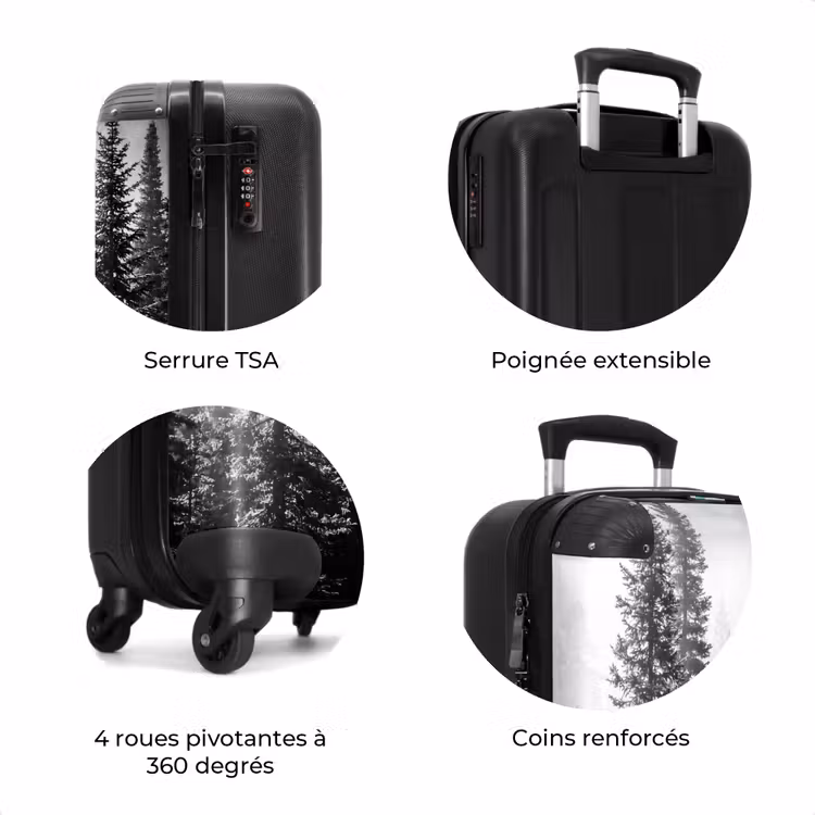 Valise - Forêt - Brouillard - Hiver - Monochrome - Nature — 8