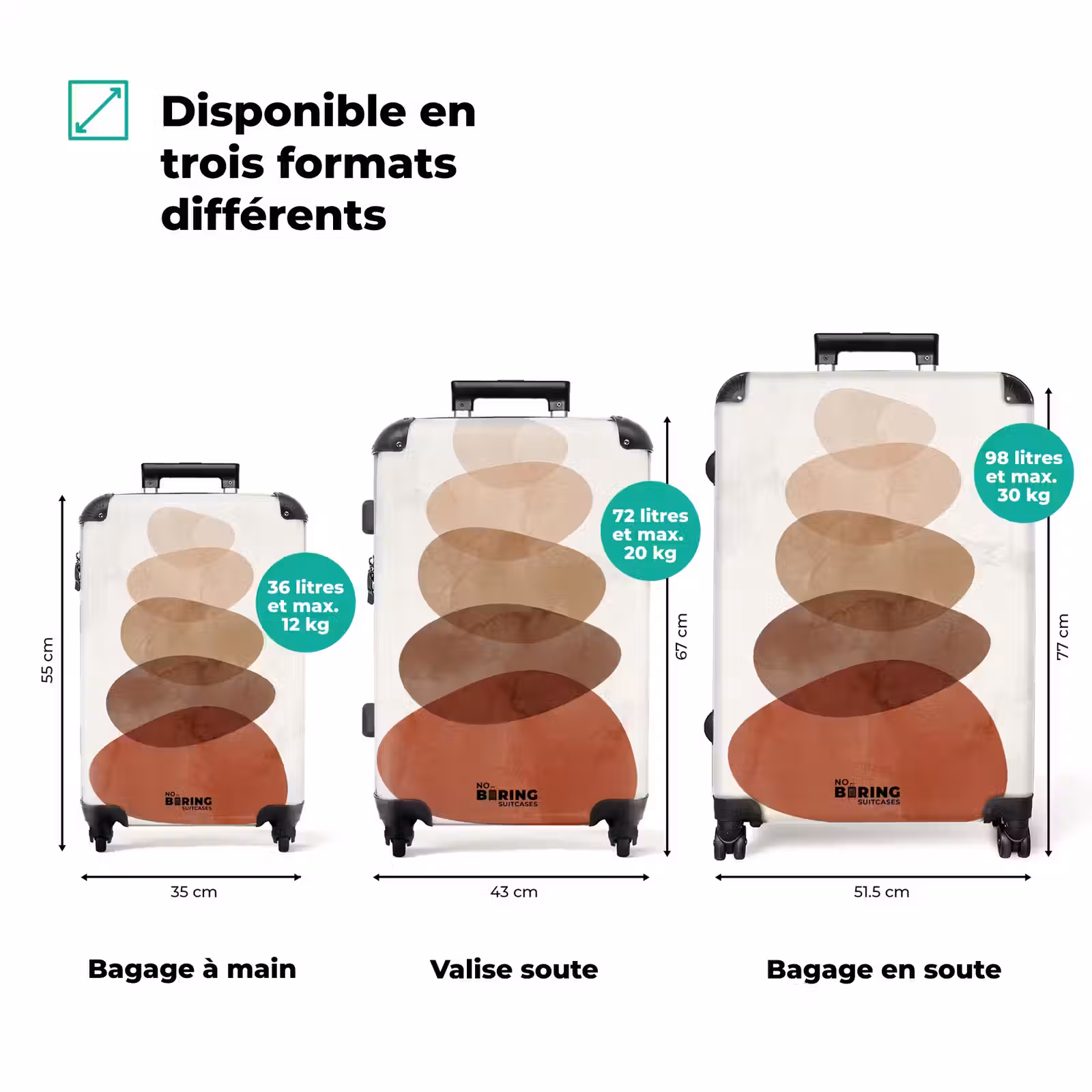 Valise - Abstraction - Superposition - Équilibre - Moderne - Teintes de terre — 1