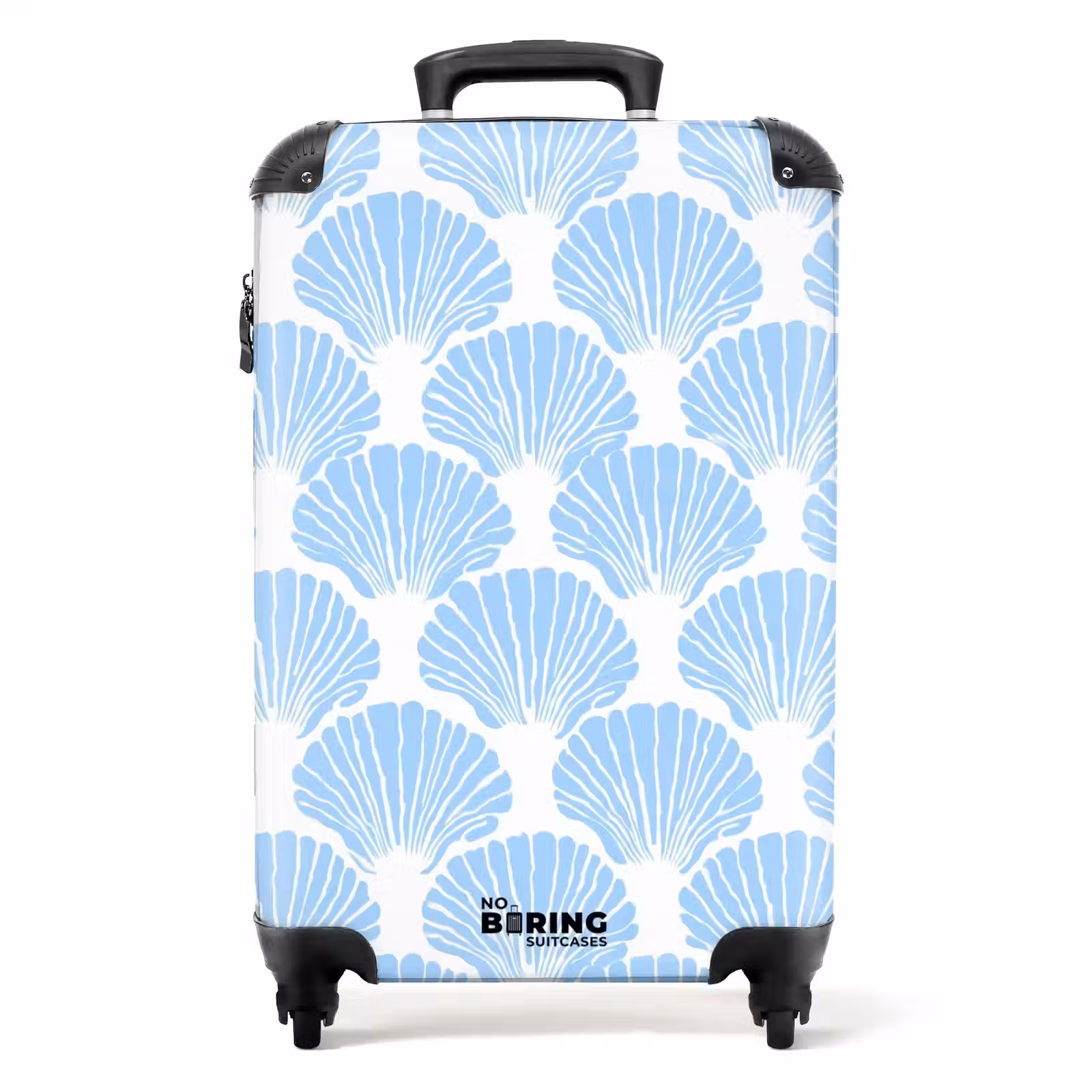 Valise - Bleu - Blanc - Coquillages - Graphisme - Texture — 1