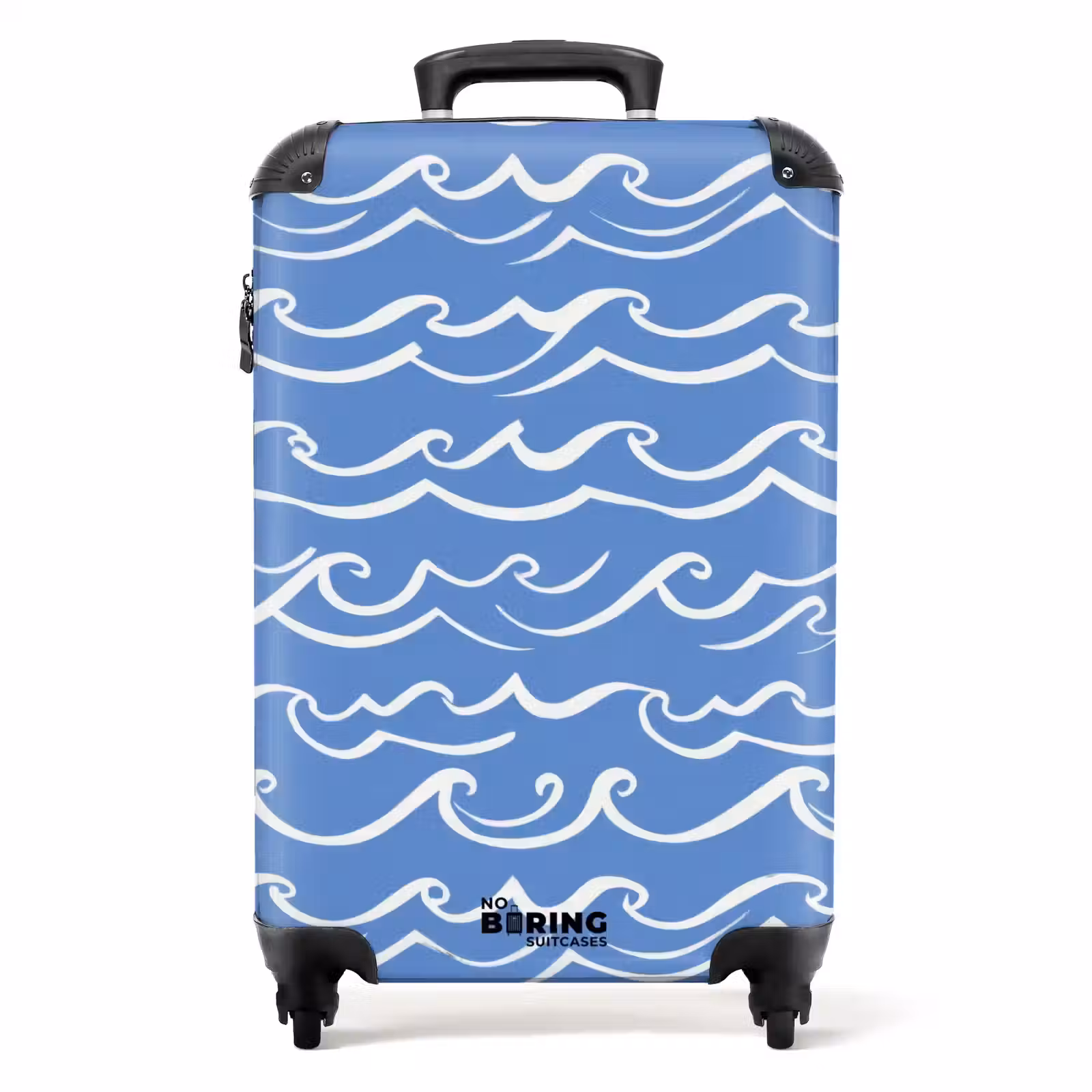 Valise - Bleu - Blanc - Simple - Dessiné - Vagues — 1