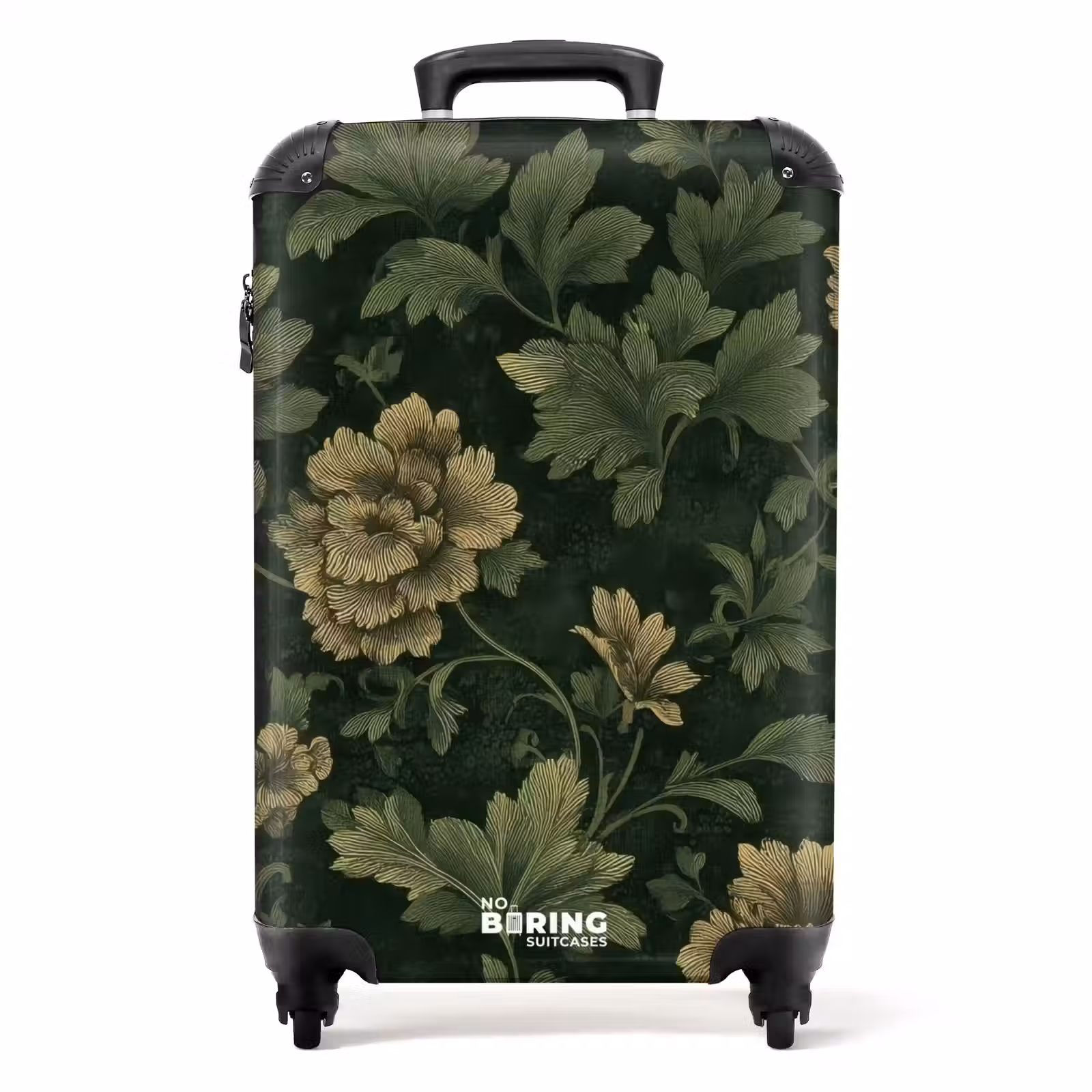 Valise - Foncé - Vert - Or - Botanique — 1