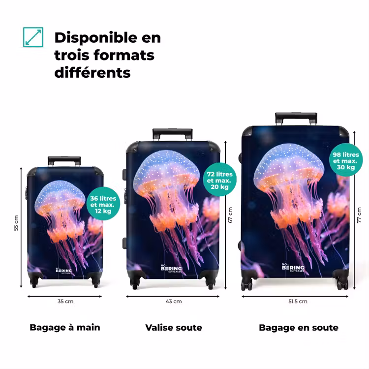 Valise - Animal - Sous-marin - Nature - Rose - Mystérieux — 3