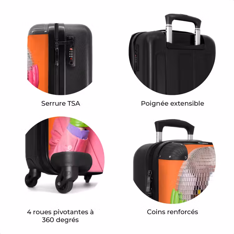 Valise - Art - Boule de discothèque - Coloré - Moderne - Studio — 8