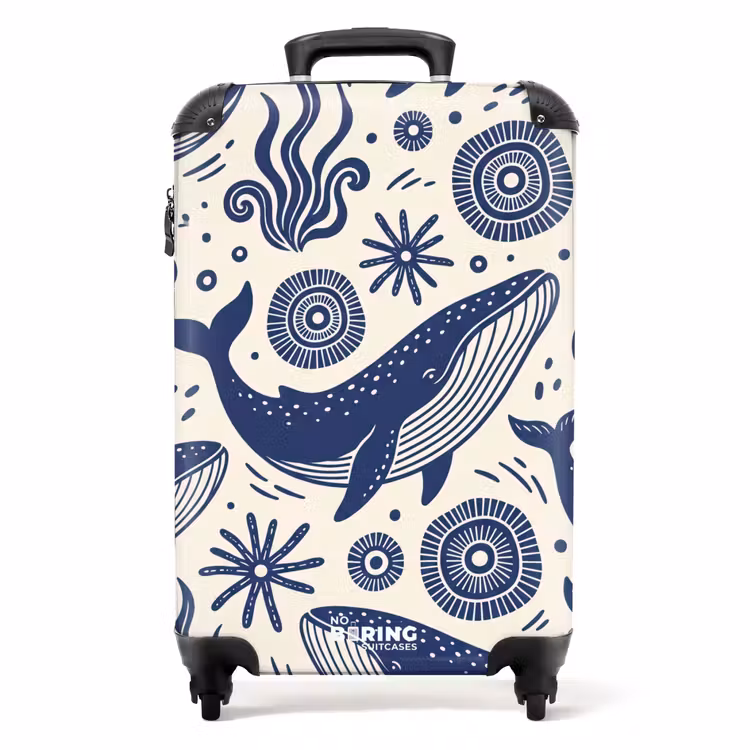 Valise - Baleine - Sous-marin - Animaux - Abstrait - Bleu — 1