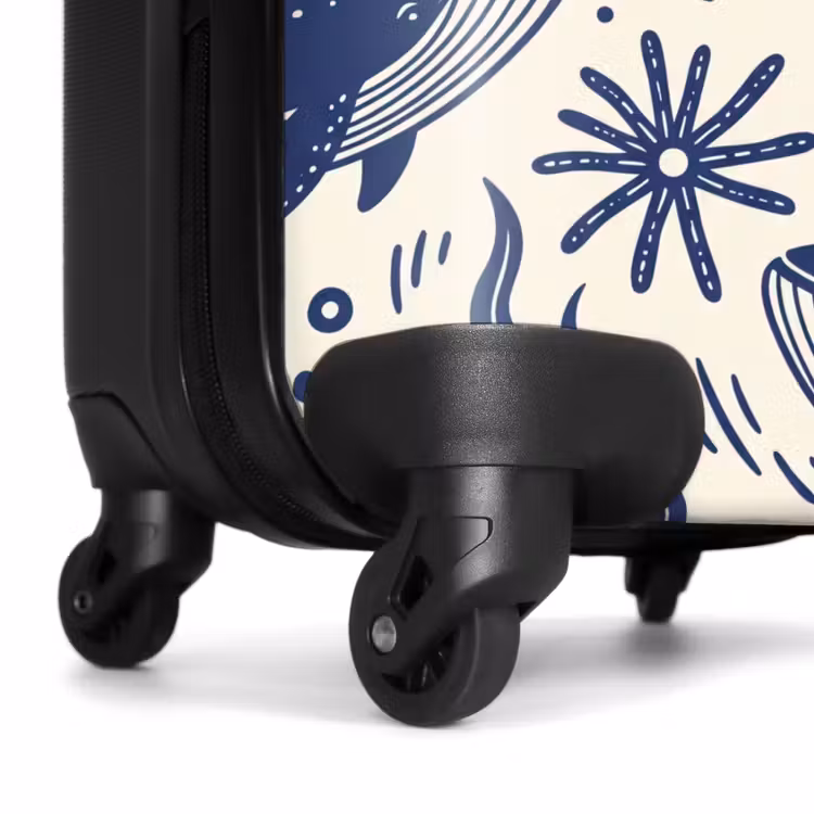 Valise - Baleine - Sous-marin - Animaux - Abstrait - Bleu — 7