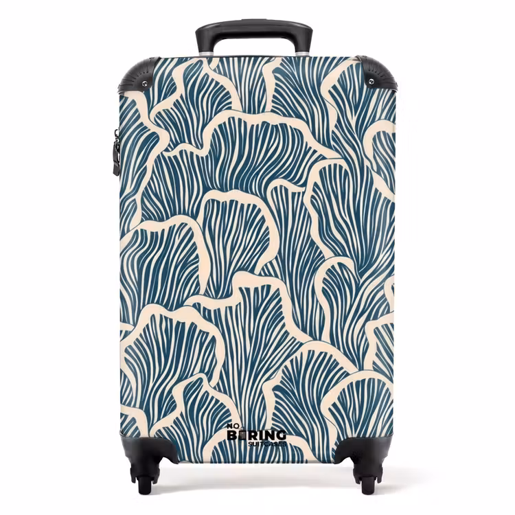Valise - Bio - Bleu - Crème - Coquillages — 1