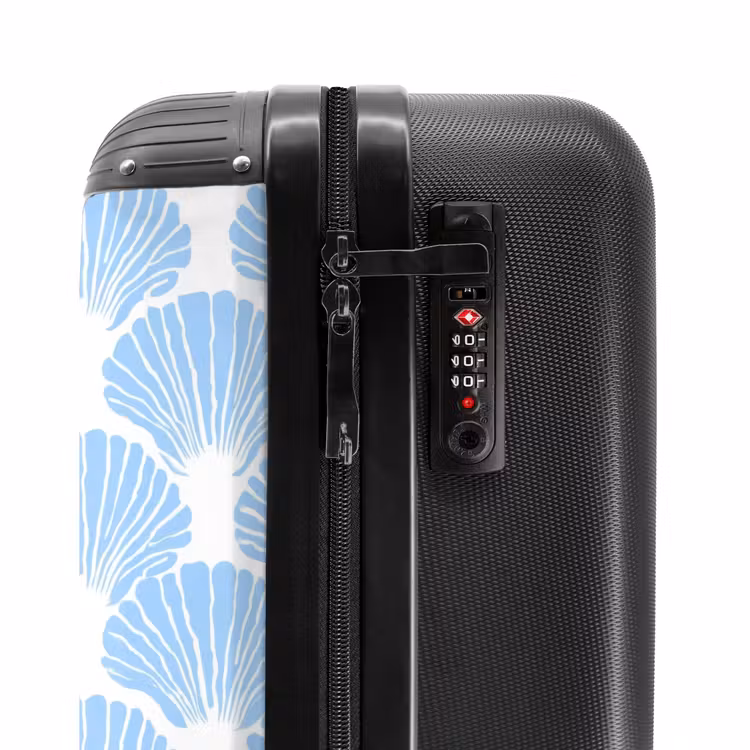 Valise - Bleu - Blanc - Coquillages - Graphisme - Texture — 6