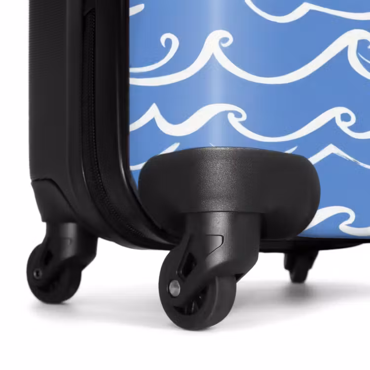Valise - Bleu - Blanc - Simple - Dessiné - Vagues — 7