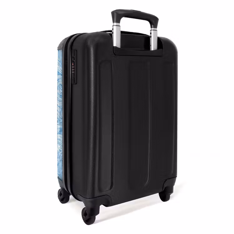 Valise - Bleu - Blanc - Spirale - Vagues - Lignes — 4