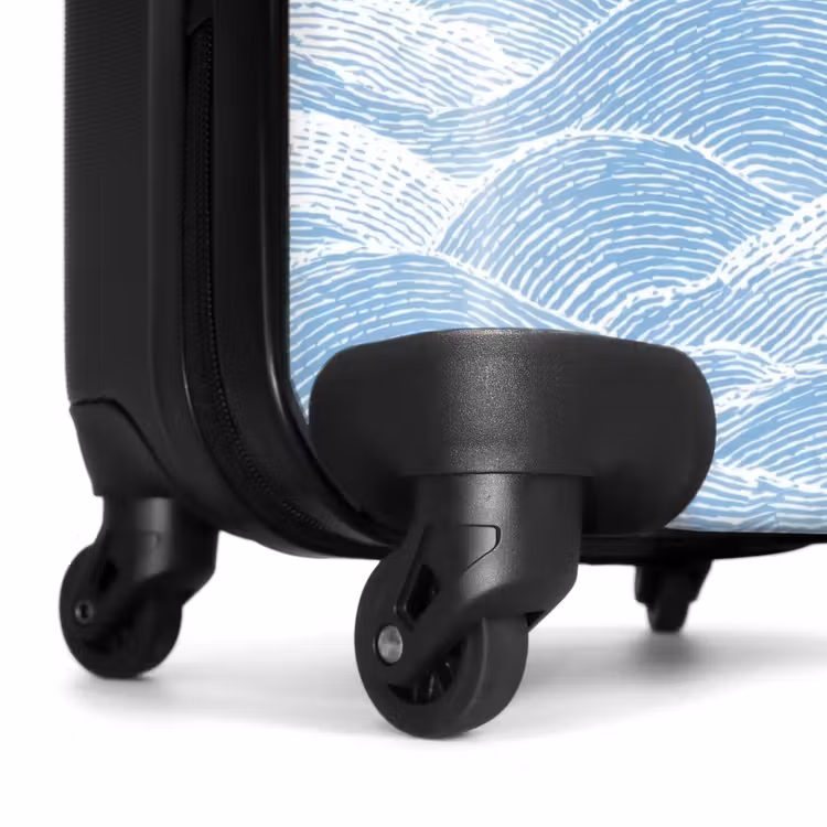 Valise - Bleu - Blanc - Vagues - Dessiné — 7