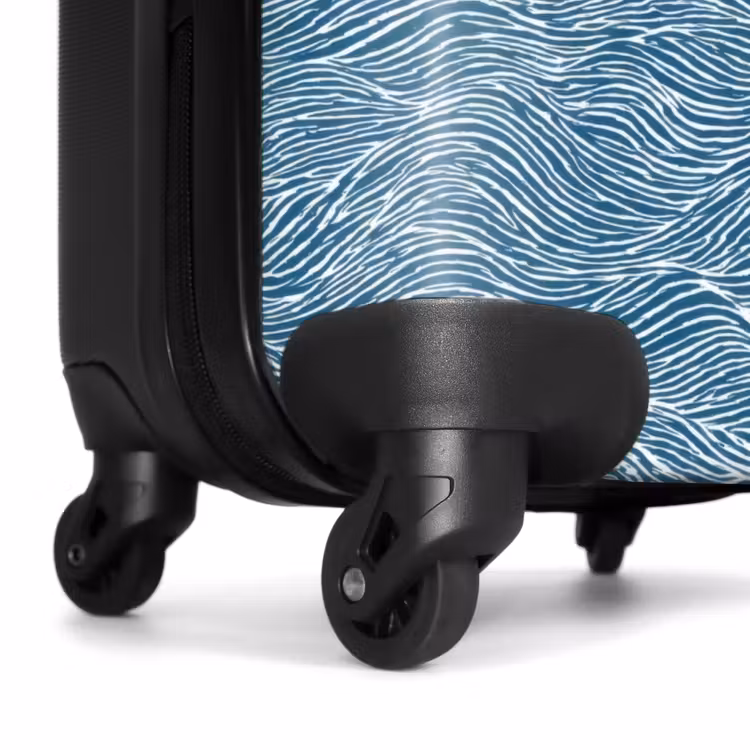Valise - Bleu - Blanc - Vagues - Dessiné - Texture — 7