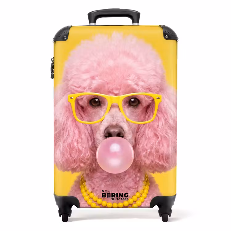 Valise - Chien - Chewing-gum - Animaux - Moderne - Rose — 1