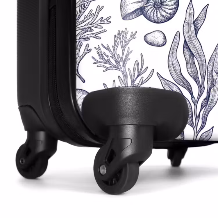 Valise - Coquillages - Algues - Océan - Illustration - Bleu — 7
