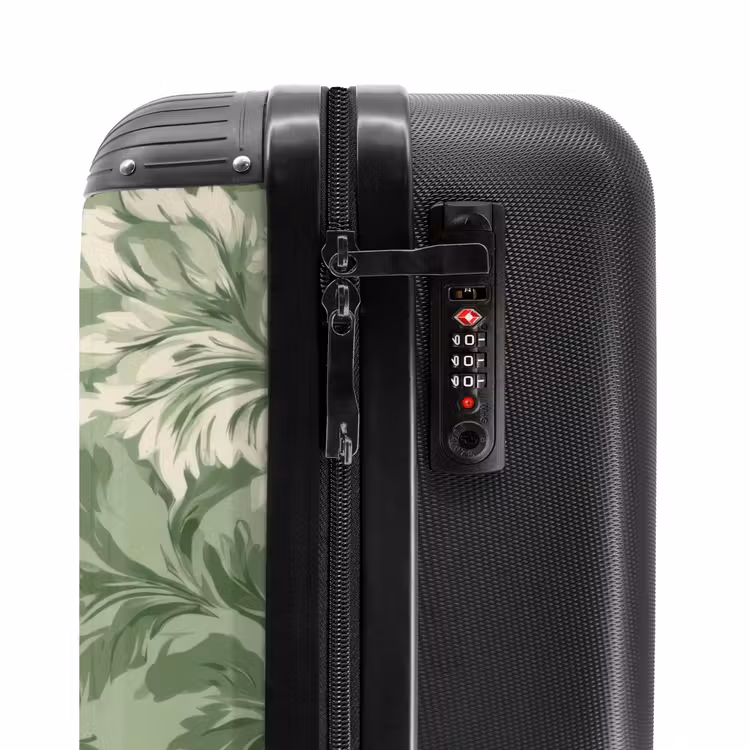 Valise - Élégant - Vert clair - Plantes - Motif - Cintré — 6