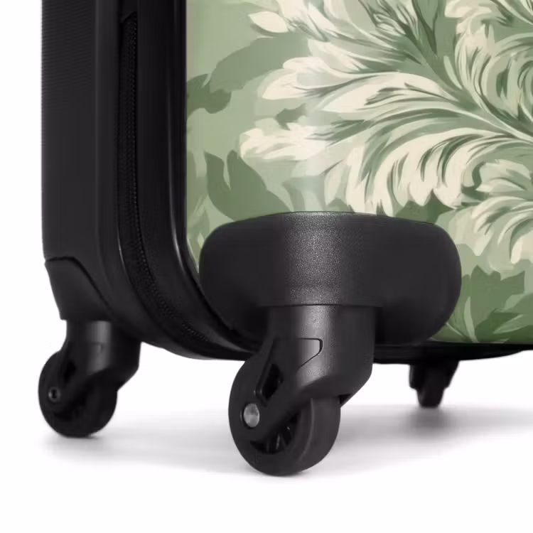 Valise - Élégant - Vert clair - Plantes - Motif - Cintré — 7