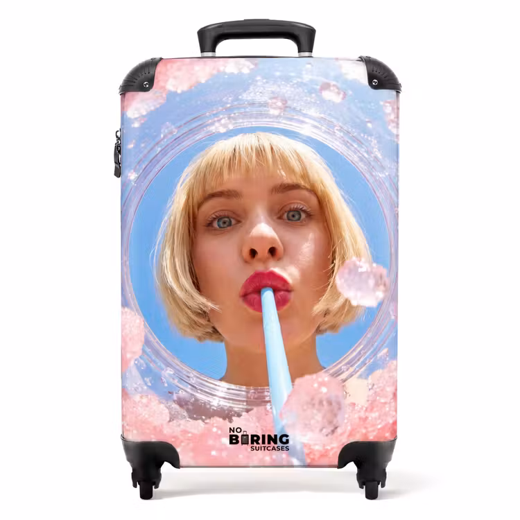 Valise - Femme - Boisson - Été - Rose - Bleu — 1