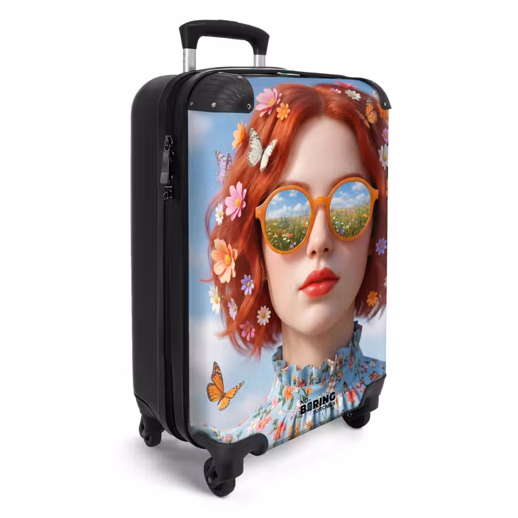 Valise - Femme - Fleurs - Été - Portrait - Coloré — 2