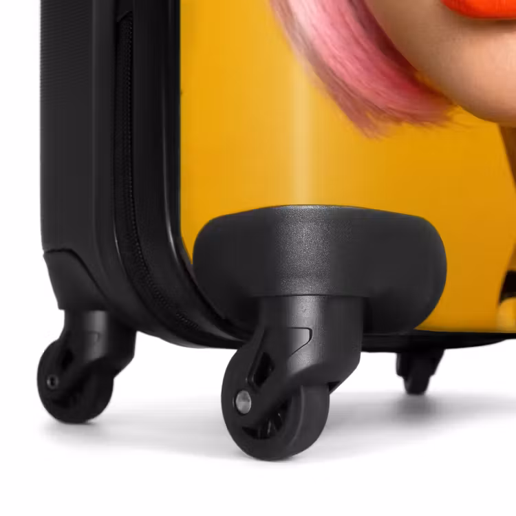 Valise - Femme - Portrait - Abstrait - Coloré - Jaune — 7