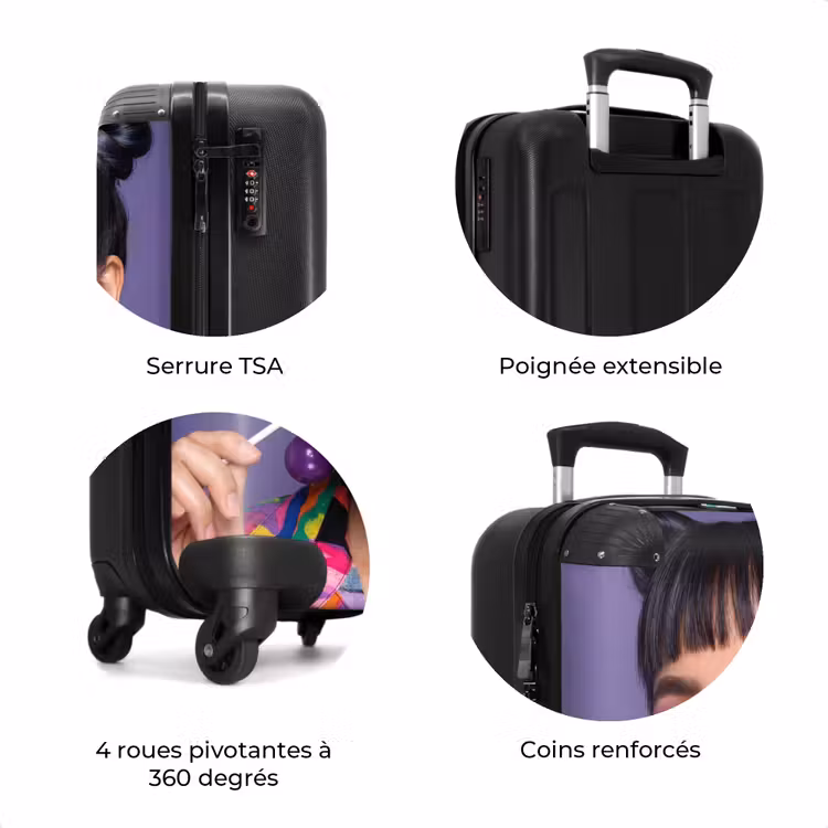 Valise - Femme - Portrait - Maquillage - Violet - Dynamique — 8