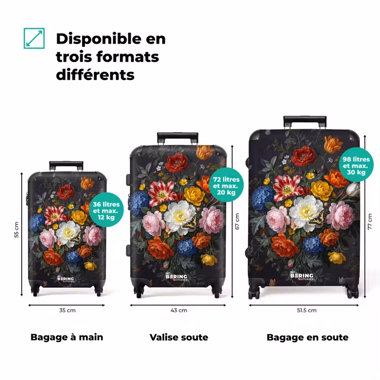 Valise - Fleurs - Bouquet - Classique - Coloré - Nature — 1