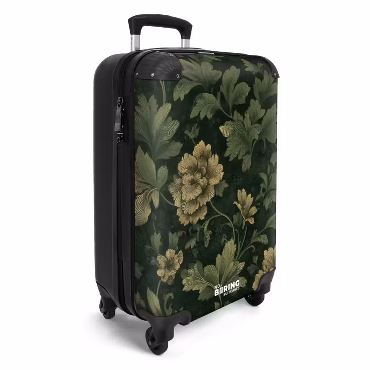 Valise - Foncé - Vert - Or - Botanique — 2
