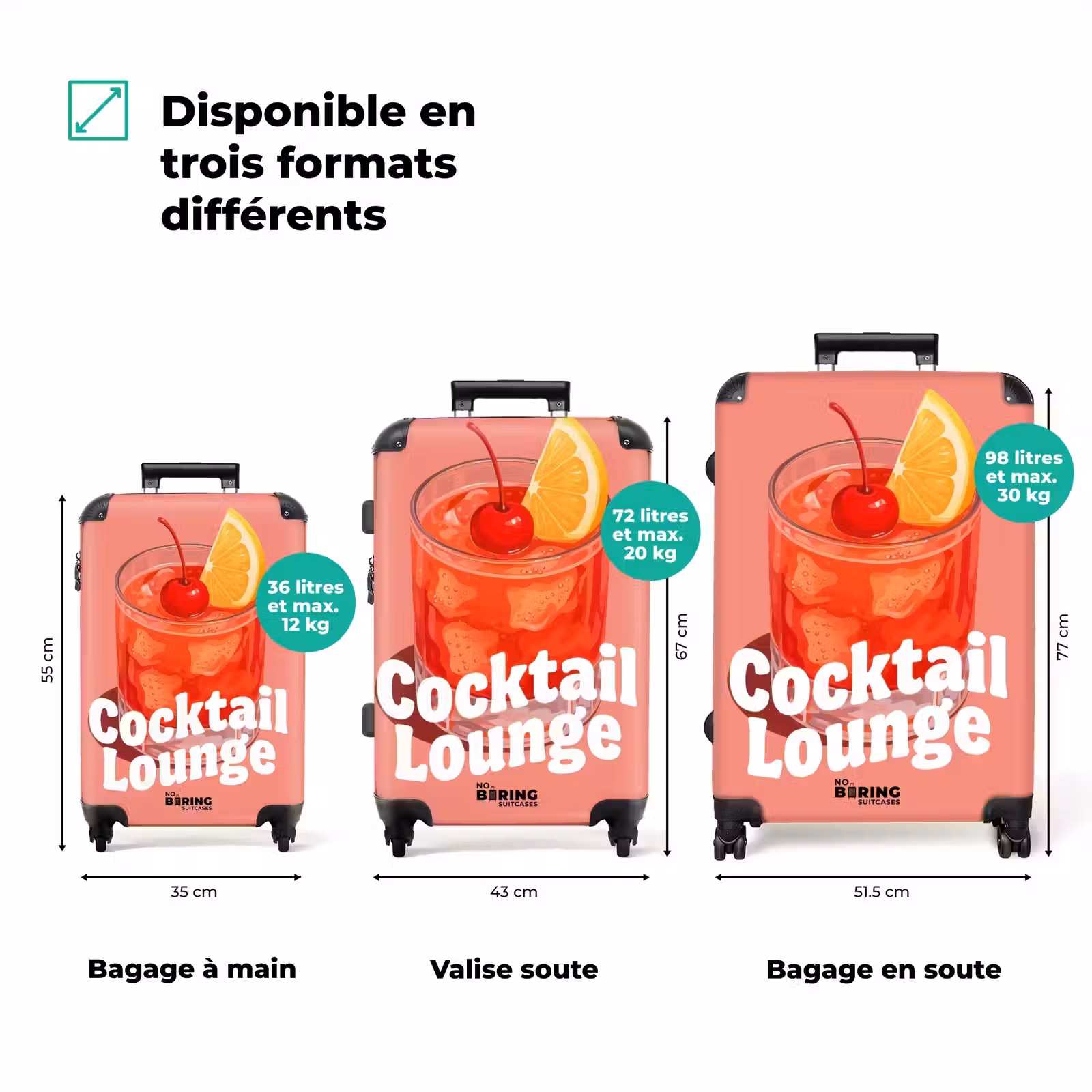 Valise - Cocktail Lounge - Verre - Corail — 1