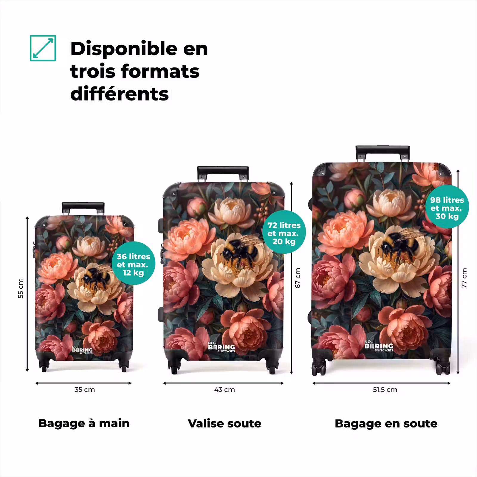 Valise - Fleurs - Insecte - Nature - Rose — 1