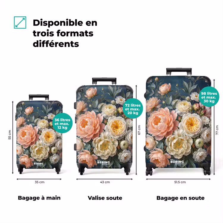 Valise - Fleurs - Bouquet - Nature - Classique - Coloré — 1