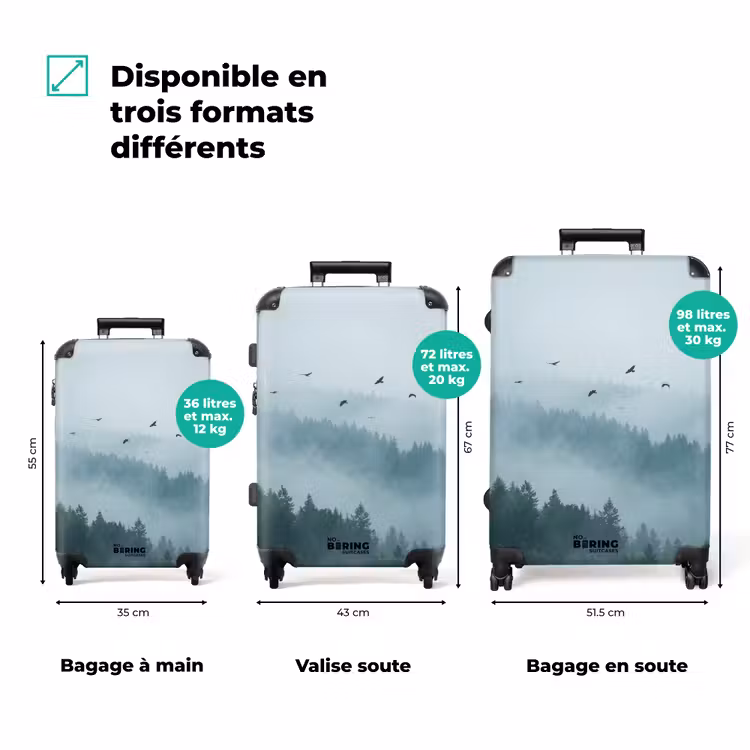 Valise - Forêt - Brouillard - Oiseaux - Nature - Vert — 3