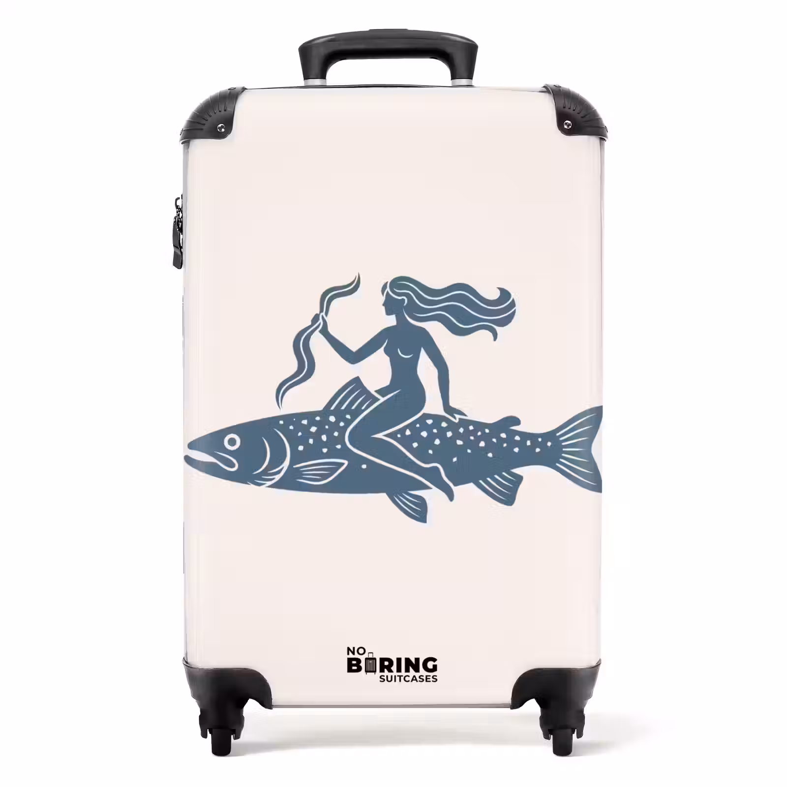 Valise - Femme - Poisson - Fantaisie - Abstrait - Bleu — 1
