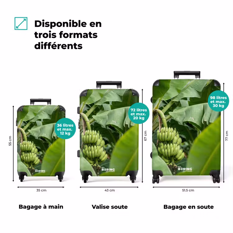 Valise - Alimentation - Bananes - Plantation - Vert — 3