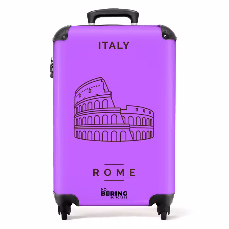 Valise - Architecture - Colisée - Rome - Minimaliste - Violet — 1