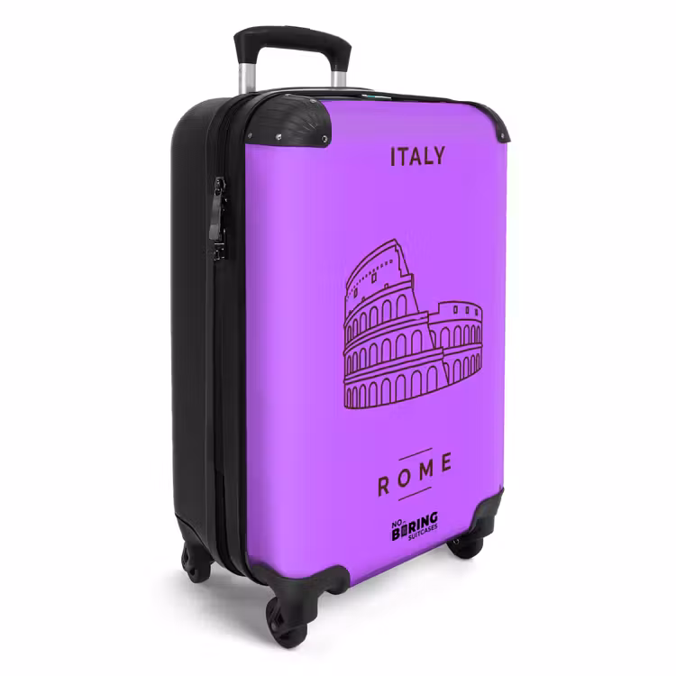 Valise - Architecture - Colisée - Rome - Minimaliste - Violet — 2