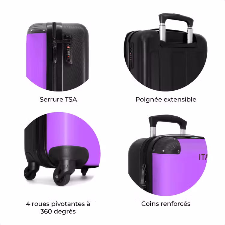 Valise - Architecture - Colisée - Rome - Minimaliste - Violet — 8