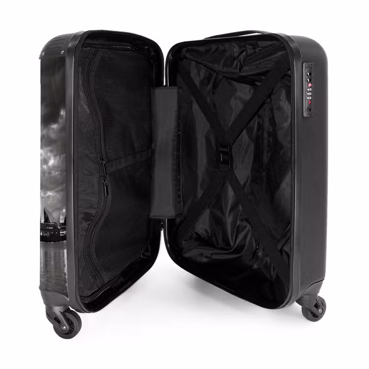 Valise - Architecture - Eau - Ville - Moderne - Noir - Blanc — 5