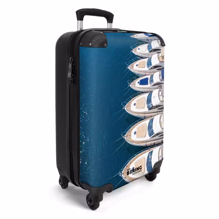Valise - Bateau - Port de plaisance - Eau - Été - Bleu — 2