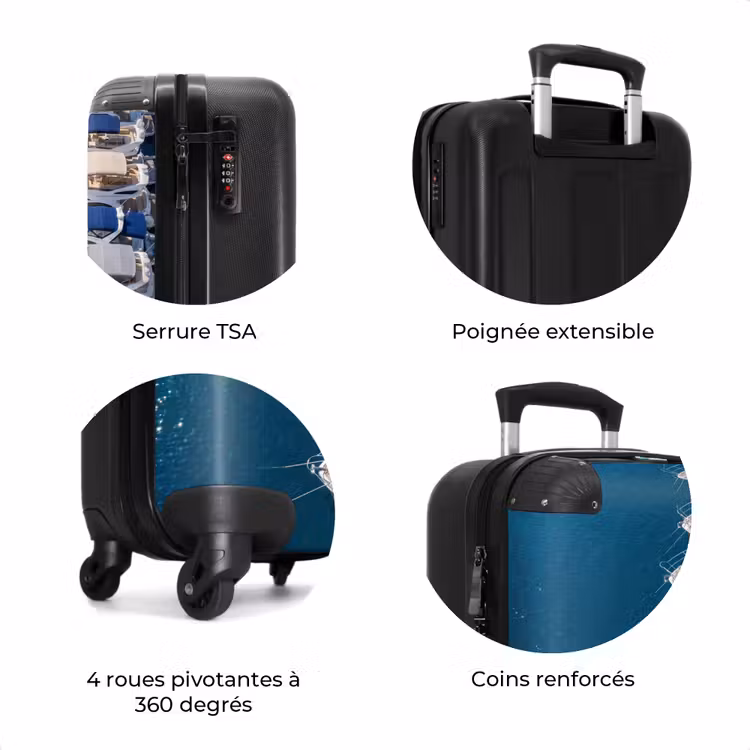 Valise - Bateau - Port de plaisance - Eau - Été - Bleu — 8