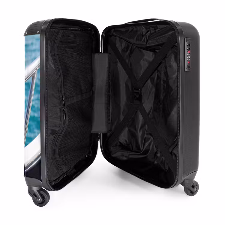 Valise - Bikini - Balustrade - Mer - Été - Bleu — 5