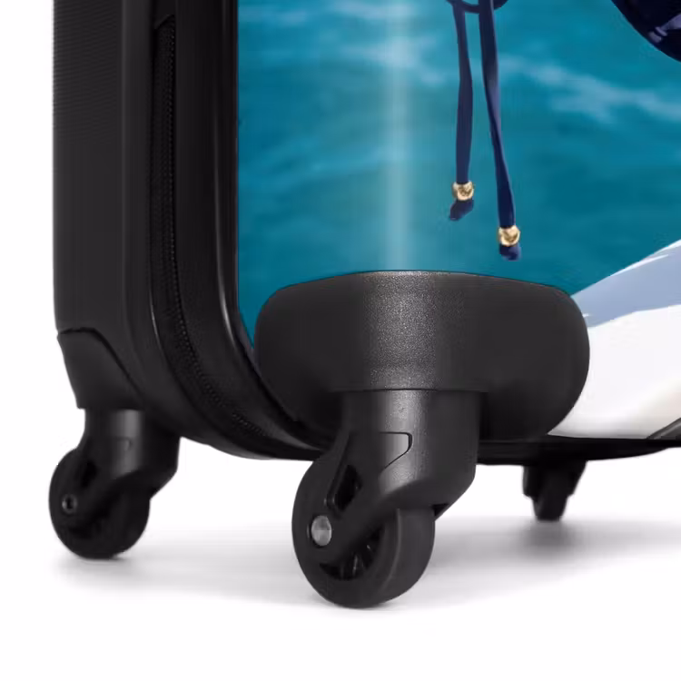 Valise - Bikini - Balustrade - Mer - Été - Bleu — 7