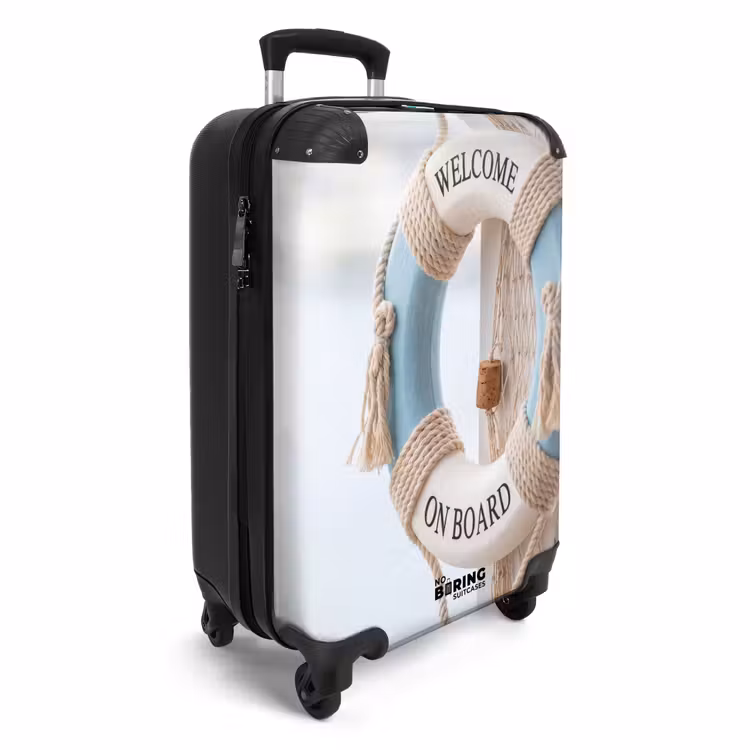 Valise - Bouée de sauvetage - Maritime - Bienvenue - Bleu - Blanc — 2